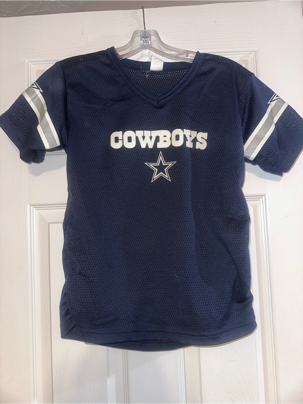 Kids Navy Cowboys Short-Sleeve Jersey Top